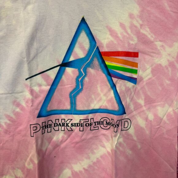Pink Floyd The Dark Side of the Moon Album Rock Tie Dye M - Picture 2 of 5